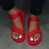 Casual Open-toe Women Sandals Non-slip Black Hook Loop Platform Sandals Shoe Female Summer Beach Shoes