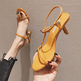 Summer Ladies Sandals Fashion Party Dress Ankle Strap Open Toe Thin Heels Women Sandalias Female Luxery Pumps Sandals