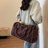 New Autumn and Winter Retro Tweed Bag, Popular New Women's Bag, Crossbody Bag, Handbag, Boston Bag