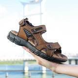 Hot Sale Summer Men's Sandals Outdoor Non-slip Men's Beach Sandals Handmade Genuine Leather Men's Shoes Fashion Men Sneakers