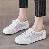Genuine leather white shoes for women new spring popular sports sneakers toe layer cowhide versatile casual spring and autumn