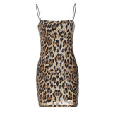 outfit inspo Sexy Hot New Fashion Leopard Print Street Style Nightclub All-Match Strap Sequin Dress Women's Clothing