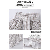 Irregular plaid skirt women's summer new anti-exposure retro hip skirt a-line slim shirt skirt