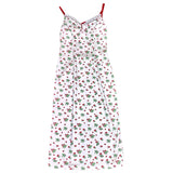 Ready stock Strawberry Farm French retro country satin print suspender dress cardigan suit skirt