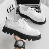 Man Japan Harajuku Korean Office Fashion White Business Wedding Leather Shoe Men Platform Streetwear Vintage Casual Cargo Shoes