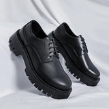 Men Business Casual Heighten Leather Shoes Male Harajuku Korean Chic Fashion High Quality Platform Wedding Leather Dress Shoes