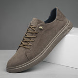 High Quality Brown Suede Leather Shoes Men's Casual Shoes Women's Jogging Shoes Lace Up Soft Sole Sports Shoes Big Size: 36-47