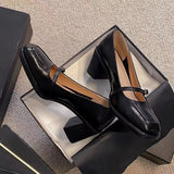 Women's Pumps New Fashion Spring Autumn Luxury High Heels Shoes Chunky Designer Loafers Platform Black Brown Casual Party Basic