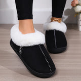 Slippers Woman Warm Winter Floor Women Shoes Fur Plush Women's Home Slippers Colorful Indoor Cotton Shoes Footwear Female