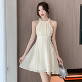 Sexy Strapless Sleeveless Casual Midi Dresses for Women Summer Elegant Holiday Beach Party Sweet Sundress Female Clothing