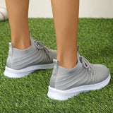 Lightweight Non Slip Loafers Shoes Women Slip On Breathable Knitted Flats Woman Plus Size Soft Sole Sneakers Female 43