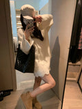 Autumn New Korean Edition Sweet Three Dimensional Lace Hollowed Out Unique Design Loose Pullover Sweater for Women