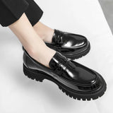 Loafers Thick Bottom Fashion Black Casual Shoes for Men Oxford Shoes Luxury Brand Formal Business Shoes Slip-on Driving Shoes