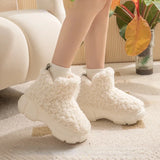 Women EVA High Top Thick Sole Plush Snow Boots Cotton Ankle Boots New Winter Home Warm Non Slip Slippers Woman Christmas Gift