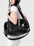  Black Y2k Tote Bags Women Aesthetic Luxury Designer Large Capacity Shoulder Bags Female Grunge Sport Shopper Handbag New