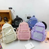 Japanese Kawaii Itabag Women New  Transparent Backpack Women Large Capacity Ita Backpack School Bags For College Student JK