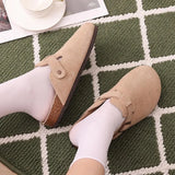 Fashion Boston Clogs Women's Suede Mules Slippers Cork Insole Sandals With Arch Support Outdoor Lovers Beach Sandals