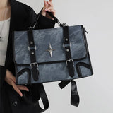 New Trendy Fashion Students Schoolbags High-capacity Preppy Women Shoulder Handbags Vintage Y2k Aesthetic Star Backpacks