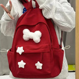 Women Ins Japanese Kawaii Star Backpack Korean All Match Casual Sweet Schoolbags Fashion Students Preppy Backpacks Y2k Aesthetic