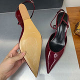 Ladies Pumps Shoes Fashion Buckle Strap Luxury Female Slides 2024 New Wedges High Heels Shoes For Women New Footwear