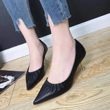 Shoes for Women Pointed Toe Ladies Summer Footwear High Heels Pumps Black Stilito Office on Heeled Luxury Brand Spring 39 E