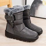 Snow Boots Woman Fashion Women Shoes Platform Shoes Woman Solid Mid Women's High Boots New Botas Mujer Winter Ladies Boots