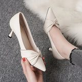 Black High-heeled Women's Slender Heel 2024 Autumn New Pointy Work Shoes Temperament Career Women's Shoes Not Tired Feet