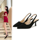 Low Heels Large Size 44 45 New Fashion Sexy Casual Women Suede Sandals High Heel Buckle Summer Shoes Woman Mules