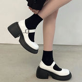 Platform Mary Jane Shoes New Women's Shoes Women Thick Heels Trendy Street Lolita Shoes Round Toe Ankle Strap  Pumps