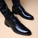 Men Wedding Leather Business Men's Dress Pointed Casual Youth British Style Inner Heightening Spring New Arrivals Shoes