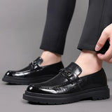 New Men's Luxury Brand Leather Shoes Fashion Designer Slip on Dress Loafers Comfortable Soft Casual Formal Shoes Dress Mocassins