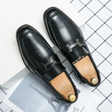 New Fashion Leather Men Party and Wedding Casual Loafers Italian Men's Dress Shoes Comfortable Breathable Men Shoes Big Size 48