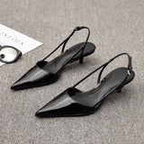 Women Pointed Toe Heels Shoes Sandals Dress Party Fashion Summer Slippers New Walking Flip Flops Pumps Mujer Zapatos Slides