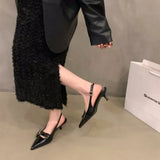 New Ladies Shoes High Heels Women Sandals Spring Summer Pointed Toe Party Footwear Fashion Buckle Strap Female Shoes Pumps