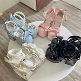 Sweet Vintage Mary Janes Shoes Women Star Buckle Lolita Kawaii Platform Shoes Female Bow-knot Cute Designer Shoes Summer