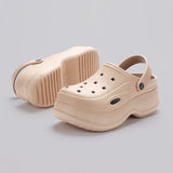 Hollow Out Chunky Platform Sandals for Women Summer Eva Thick Bottom Clogs Slippers Woman Outdoor Non Slip Garden Shoes