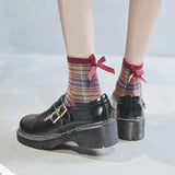 Japanese Literary Retro Lolita Women Pumps Mary Janes Shoes Round Toe Student Girl Platform T-Strap Buckle Bullock Shoes