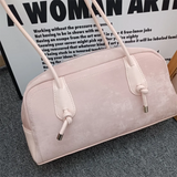 Harajuku Pink Bowling Bag Women New Summer Large Capacity Handbag Purse Female Fairycore Aesthetic Shoulder Bags Chic