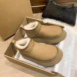 Sheepskin Wool Comprehensive Anti-skid Snow Boots Women's Mini Short Boots Warm Winter Thickened Women's Shoes Botas Mujer