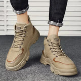 Men Shoes Four Seasons Short Boots New British Style Fashion Anti Slip Comfortable Mountaineering Boots Sports Casual Shoes