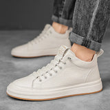 New Classic Men's Casual Shoes Fashion High Top Skateboard shoes Luxury Brand Winter Leather Sneakers Comfort Men Ankle Boots