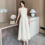 Sexy Strapless Sleeveless Casual Midi Dresses for Women Summer Elegant Holiday Beach Party Sweet Sundress Female Clothing