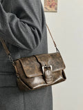 Vintage brown Underarm Bag Women New Retro Handle Crocodile Pattern Casual Y2k Handbag Ladies Harajuku Solid Bolsa