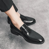 Men's Leather Loafers Comfy Driving Shoes Men Formal Shoes Slip-On Spring Autumn Dress Shoes Social Fashion Shoes Free Shipping