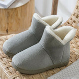 Winter Warm Shoes Woman Men Indoor Slippers Soft Plus Couples Home Floor Snow Boots Anti-slip Female House Footwear