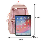 Japanese Kawaii Itabag Women New  Transparent Backpack Women Large Capacity Ita Backpack School Bags For College Student JK