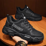 Men's Sneakers Autumn Waterproof Boots Workwear Shoes Thick Soled Plush Cold Resistant Lace Up Anti Slip Cotton Shoes