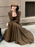 Sexy Solid Midi Dress Women Long Sleeve U-neck Bodycon Mermaid Autumn Winnter Base Dresses Korean Fashion Prom Vestidos Robe New