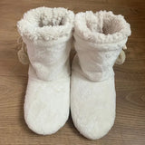 Womens Home Slipper Boots Winter Warm Fuzzy Indoor Fur Ball Contton Plush Non Slip Grip Fluffy Female Floor Shoes Flat Ladies