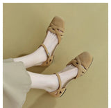 Fashion Womens Shoes Round Toe Breathable Female Sandal Med Clear Heels Luxury Comfort Girls Beige Medium Summer Block Low